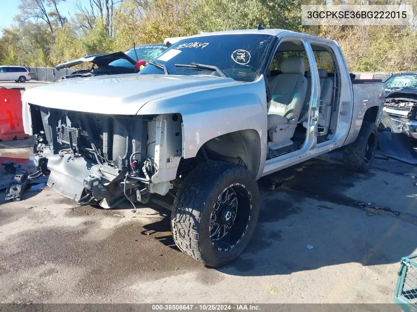 2011 Chevrolet Silverado 1500 Lt VIN: 3GCPKSE36BG222015 Lot: 38508647