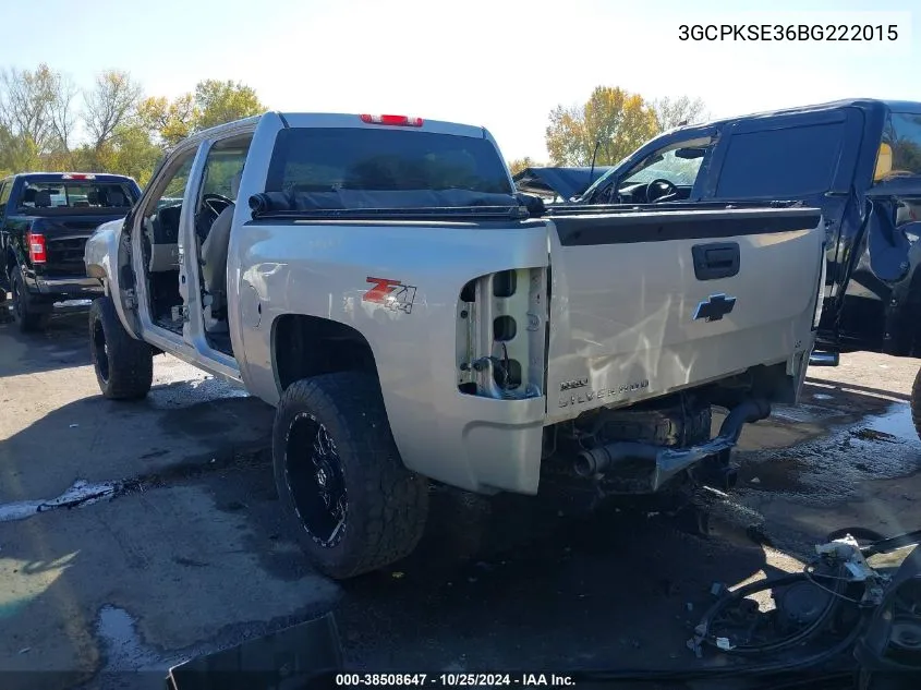 2011 Chevrolet Silverado 1500 Lt VIN: 3GCPKSE36BG222015 Lot: 38508647