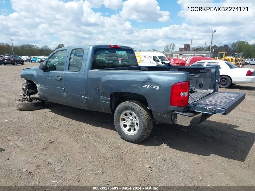 2011 Chevrolet Silverado 1500 Work Truck VIN: 1GCRKPEAXBZ274171 Lot: 39275681