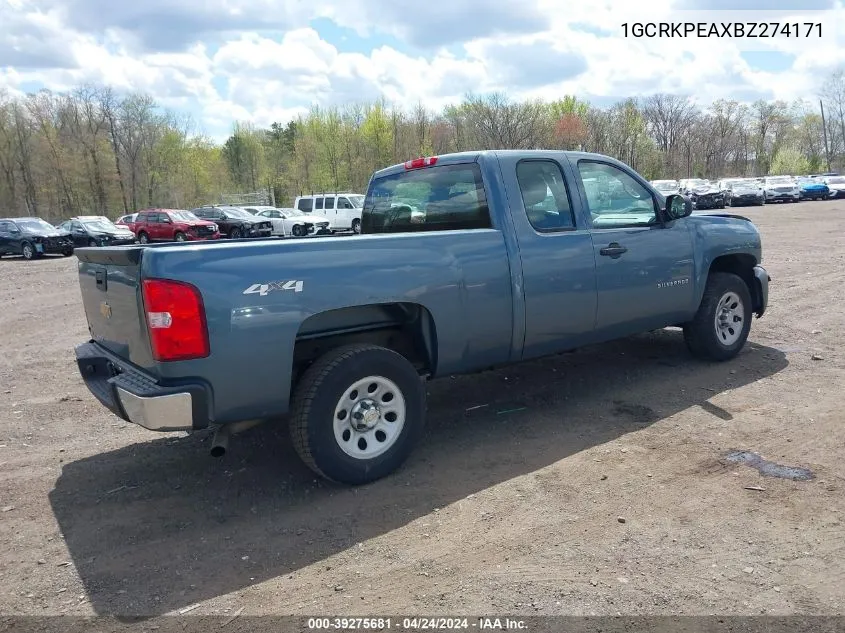 2011 Chevrolet Silverado 1500 Work Truck VIN: 1GCRKPEAXBZ274171 Lot: 39275681