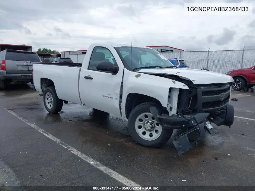 2011 Chevrolet Silverado 1500 Work Truck VIN: 1GCNCPEA8BZ368433 Lot: 39347177