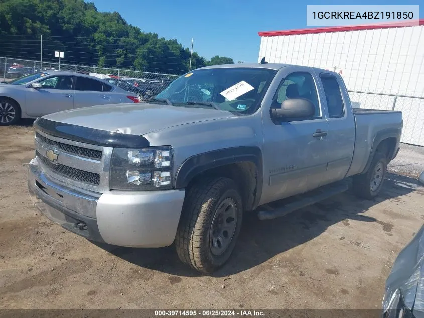 2011 Chevrolet Silverado 1500 Ls VIN: 1GCRKREA4BZ191850 Lot: 39714595