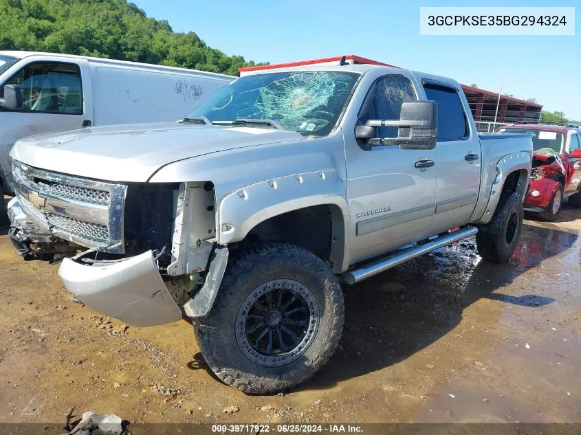 2011 Chevrolet Silverado 1500 Lt VIN: 3GCPKSE35BG294324 Lot: 39717922