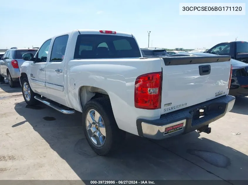 2011 Chevrolet Silverado 1500 Lt VIN: 3GCPCSE06BG171120 Lot: 39729995