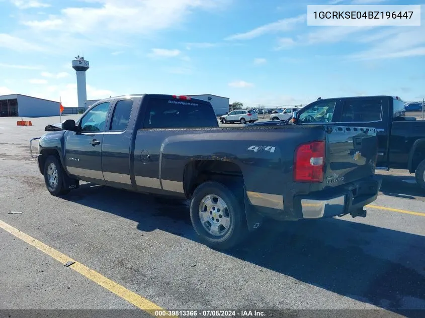 2011 Chevrolet Silverado 1500 Lt VIN: 1GCRKSE04BZ196447 Lot: 39813366