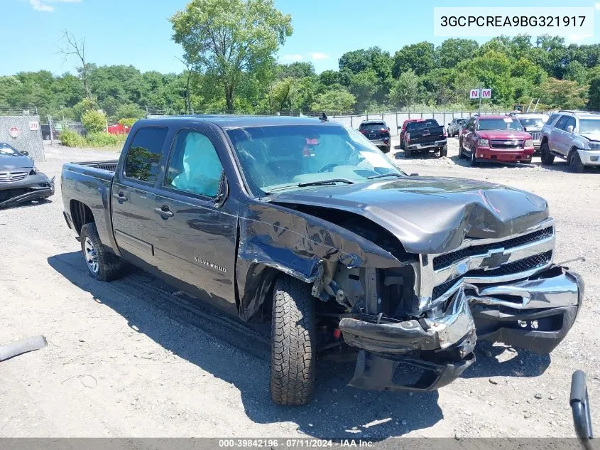 2011 Chevrolet Silverado 1500 Ls VIN: 3GCPCREA9BG321917 Lot: 39842196