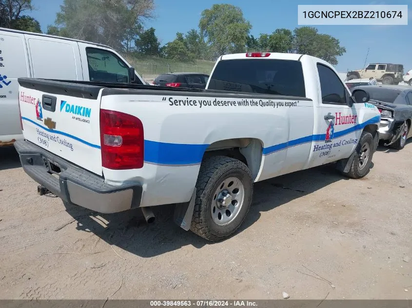 2011 Chevrolet Silverado 1500 Work Truck VIN: 1GCNCPEX2BZ210674 Lot: 39849563