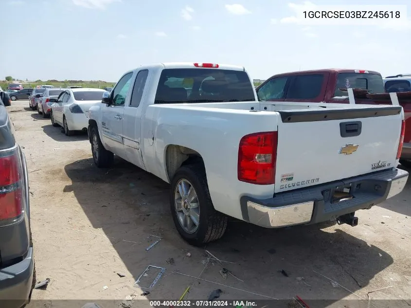 1GCRCSE03BZ245618 2011 Chevrolet Silverado 1500 Lt