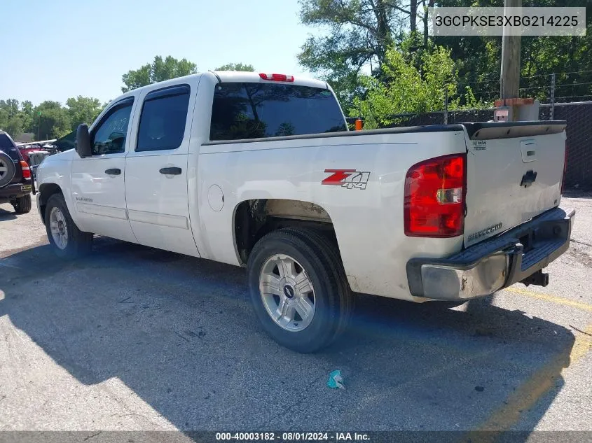 2011 Chevrolet Silverado 1500 Lt VIN: 3GCPKSE3XBG214225 Lot: 40003182