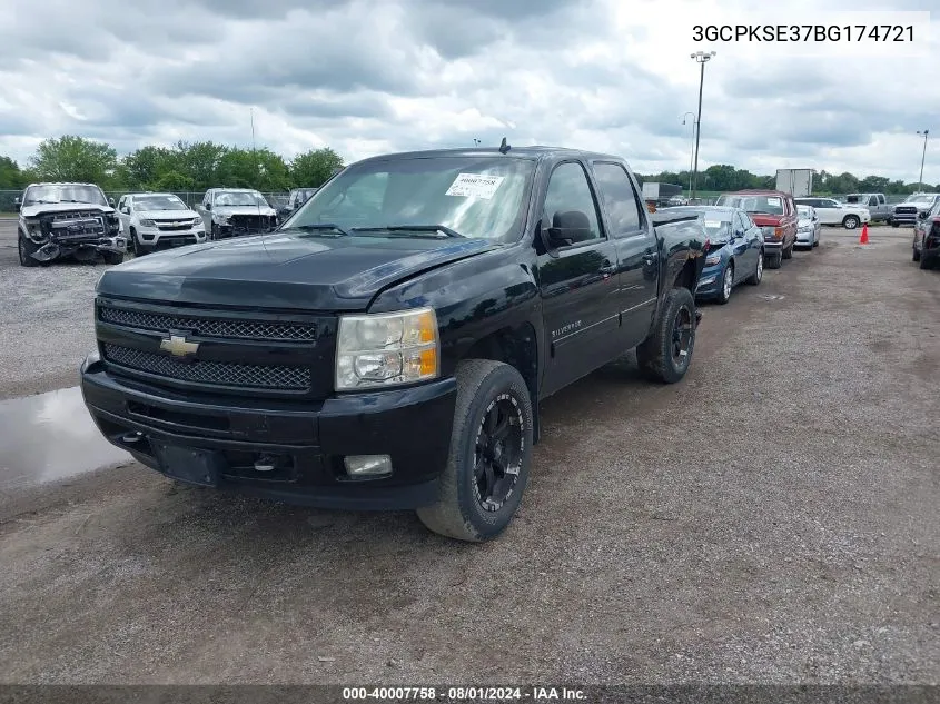 2011 Chevrolet Silverado 1500 Lt VIN: 3GCPKSE37BG174721 Lot: 40007758