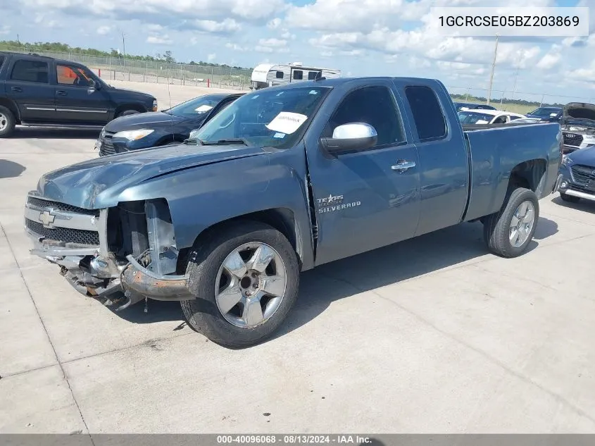 1GCRCSE05BZ203869 2011 Chevrolet Silverado 1500 Lt