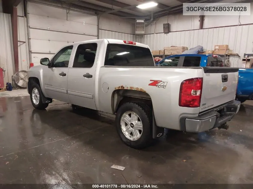 2011 Chevrolet Silverado 1500 Lt VIN: 3GCPKSE26BG378028 Lot: 40101778