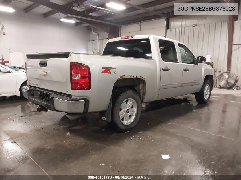 2011 Chevrolet Silverado 1500 Lt VIN: 3GCPKSE26BG378028 Lot: 40101778