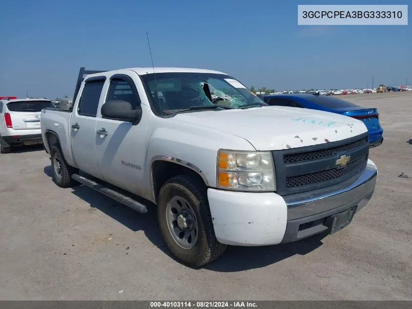 2011 Chevrolet Silverado 1500 C1500 VIN: 3GCPCPEA3BG333310 Lot: 40103114