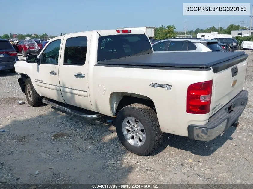 3GCPKSE34BG320153 2011 Chevrolet Silverado 1500 Lt