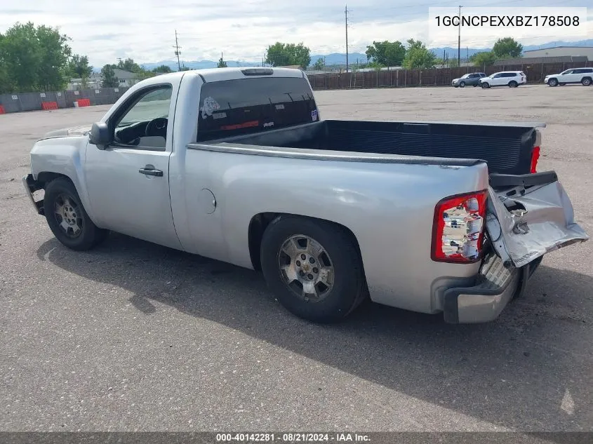 2011 Chevrolet Silverado 1500 Work Truck VIN: 1GCNCPEXXBZ178508 Lot: 40142281