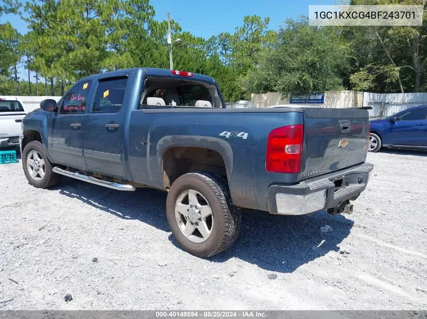 2011 Chevrolet Silverado 2500Hd K2500 Heavy Duty Lt VIN: 1GC1KXCG4BF243701 Lot: 40149594