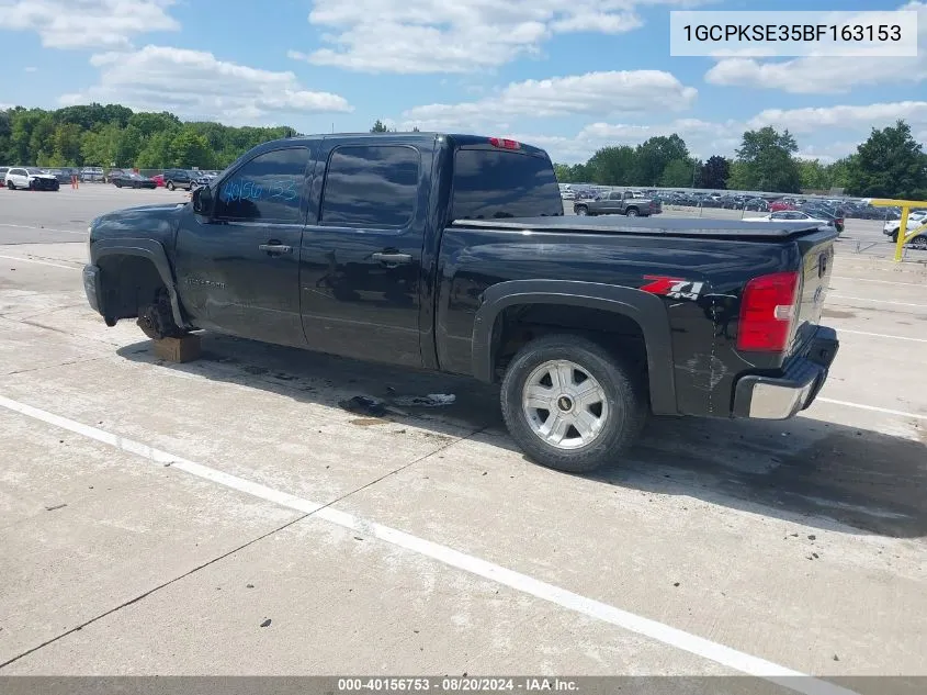 1GCPKSE35BF163153 2011 Chevrolet Silverado 1500 Lt