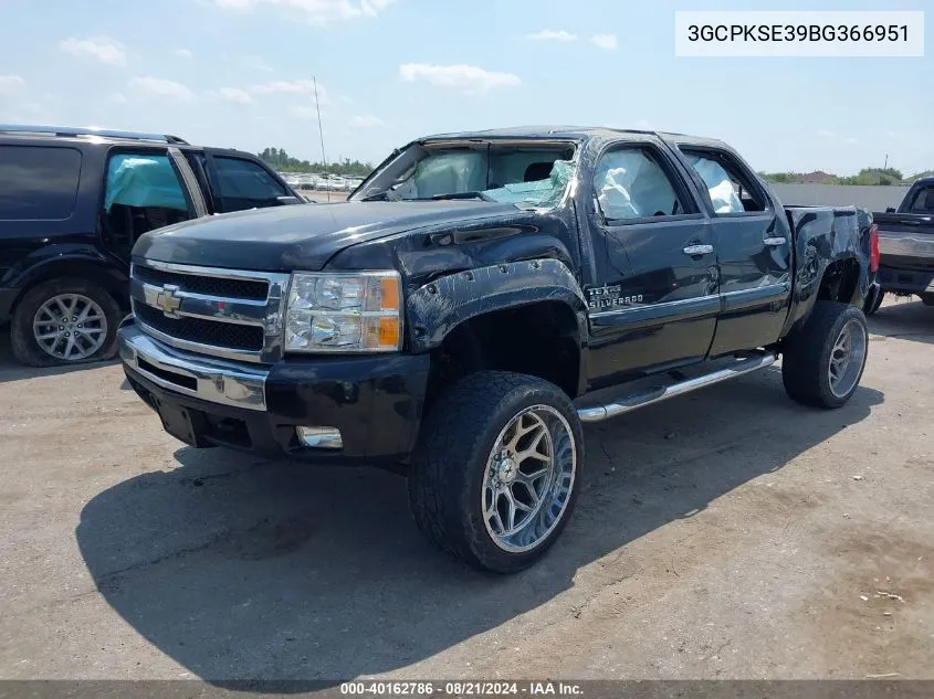 2011 Chevrolet Silverado 1500 Lt VIN: 3GCPKSE39BG366951 Lot: 40162786