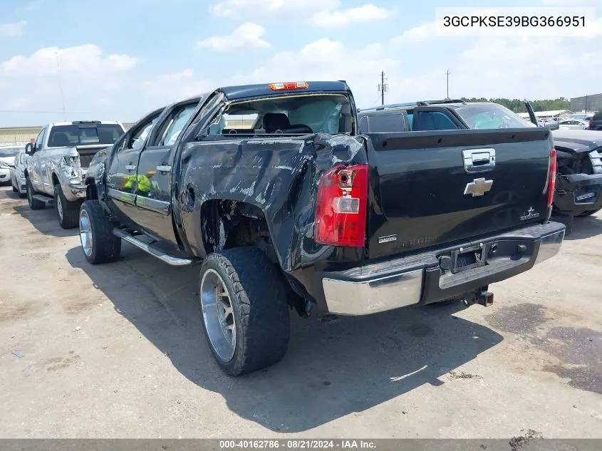 2011 Chevrolet Silverado 1500 Lt VIN: 3GCPKSE39BG366951 Lot: 40162786