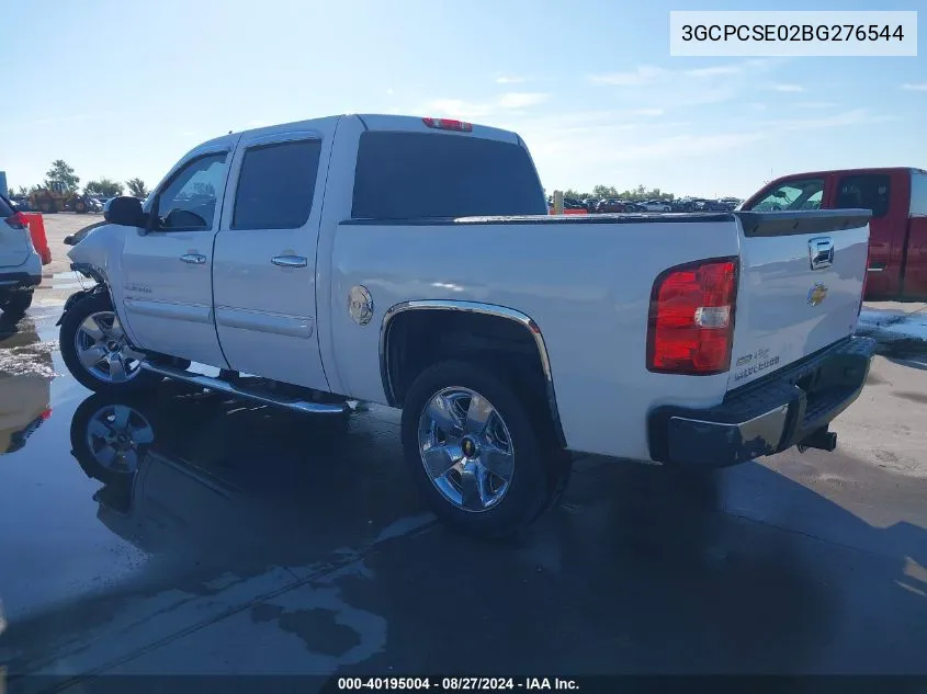 3GCPCSE02BG276544 2011 Chevrolet Silverado 1500 Lt