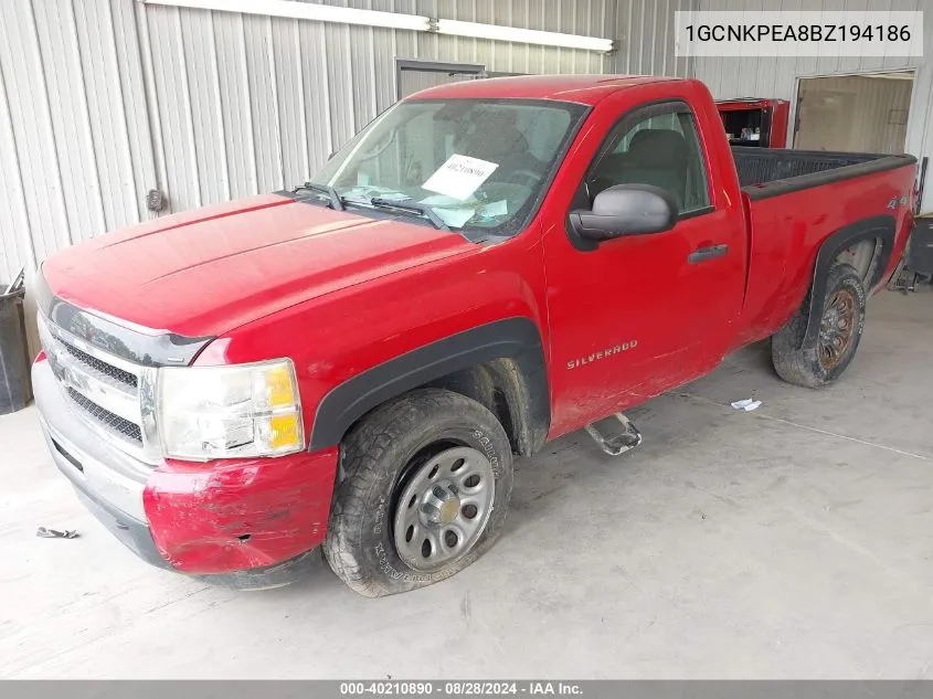 2011 Chevrolet Silverado 1500 Work Truck VIN: 1GCNKPEA8BZ194186 Lot: 40210890