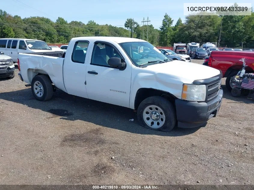 2011 Chevrolet Silverado 1500 Work Truck VIN: 1GCRCPEX9BZ433389 Lot: 40219510