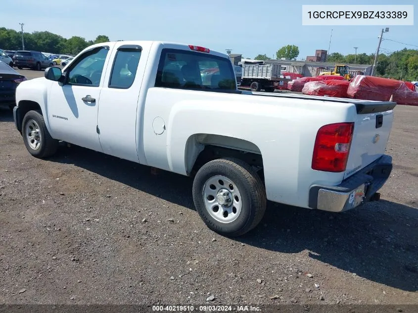 2011 Chevrolet Silverado 1500 Work Truck VIN: 1GCRCPEX9BZ433389 Lot: 40219510