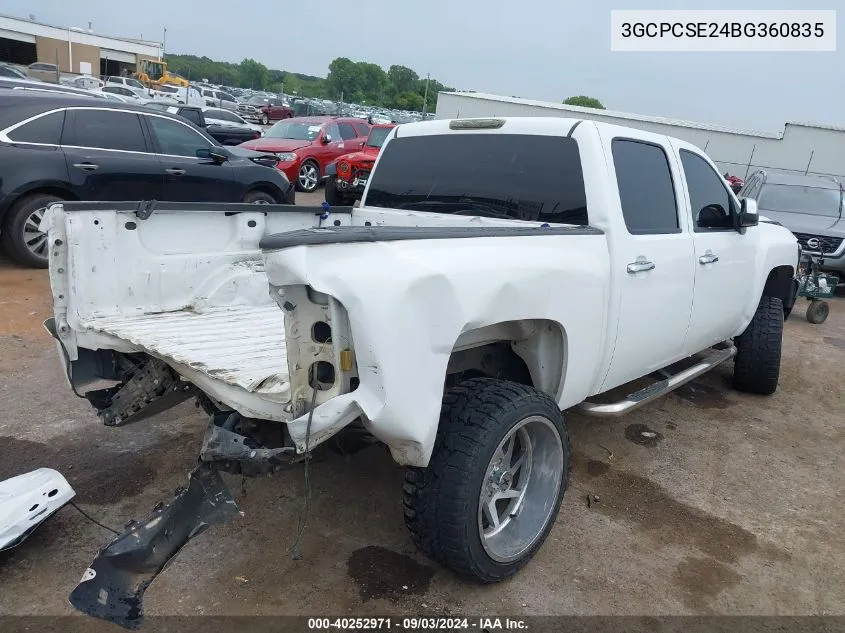 3GCPCSE24BG360835 2011 Chevrolet Silverado 1500 Lt