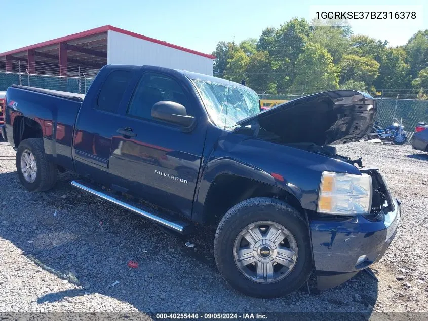 1GCRKSE37BZ316378 2011 Chevrolet Silverado 1500 Lt