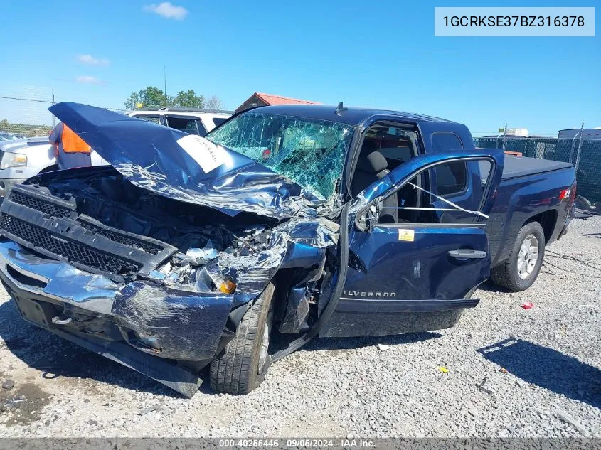 2011 Chevrolet Silverado 1500 Lt VIN: 1GCRKSE37BZ316378 Lot: 40255446