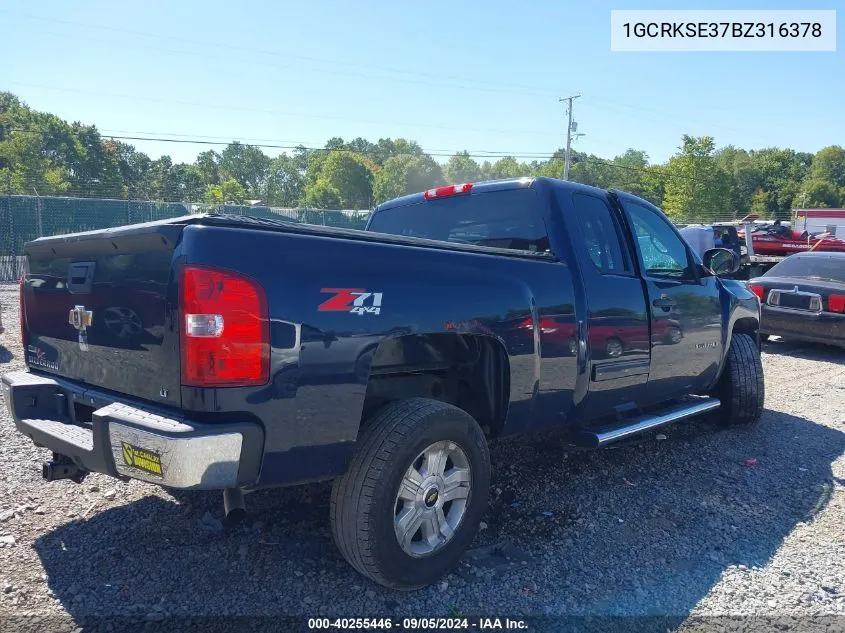 1GCRKSE37BZ316378 2011 Chevrolet Silverado 1500 Lt