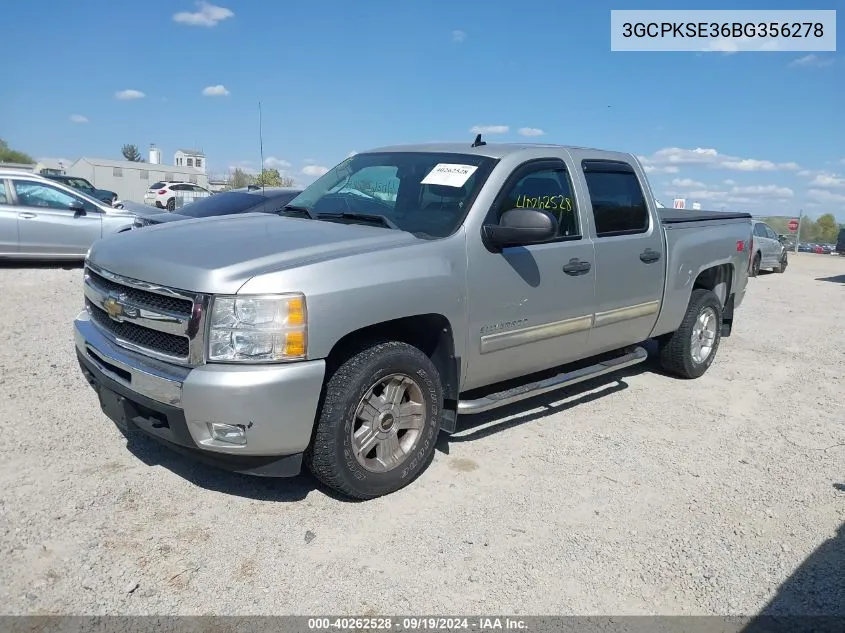 2011 Chevrolet Silverado 1500 Lt VIN: 3GCPKSE36BG356278 Lot: 40262528