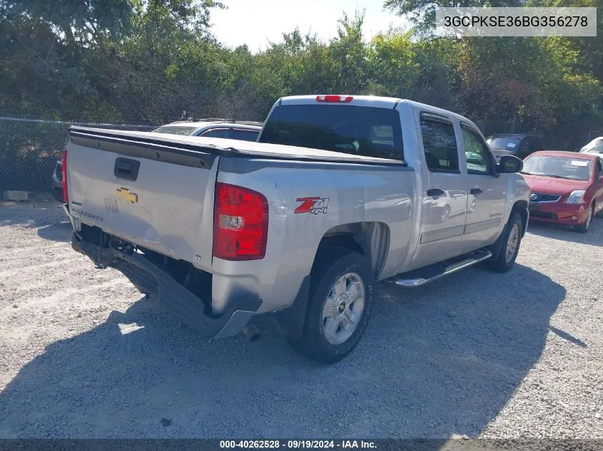 3GCPKSE36BG356278 2011 Chevrolet Silverado 1500 Lt