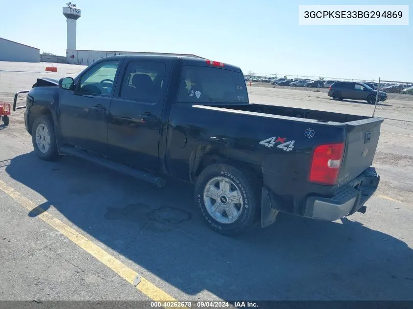 2011 Chevrolet Silverado 1500 K1500 Lt VIN: 3GCPKSE33BG294869 Lot: 40262678