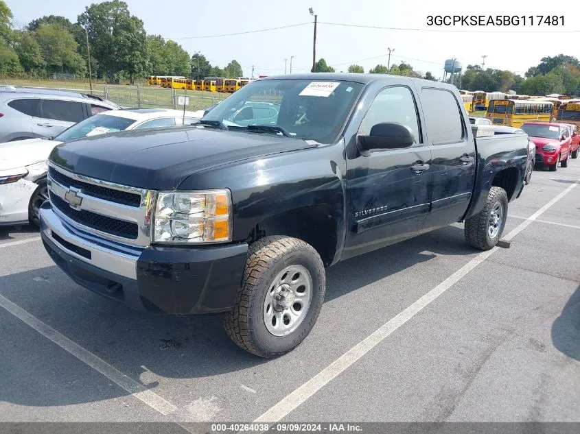 2011 Chevrolet Silverado 1500 Lt VIN: 3GCPKSEA5BG117481 Lot: 40264038