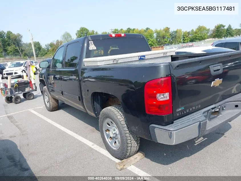 2011 Chevrolet Silverado 1500 Lt VIN: 3GCPKSEA5BG117481 Lot: 40264038