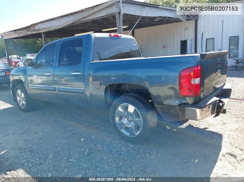 3GCPCSE05BG207153 2011 Chevrolet Silverado 1500 Lt