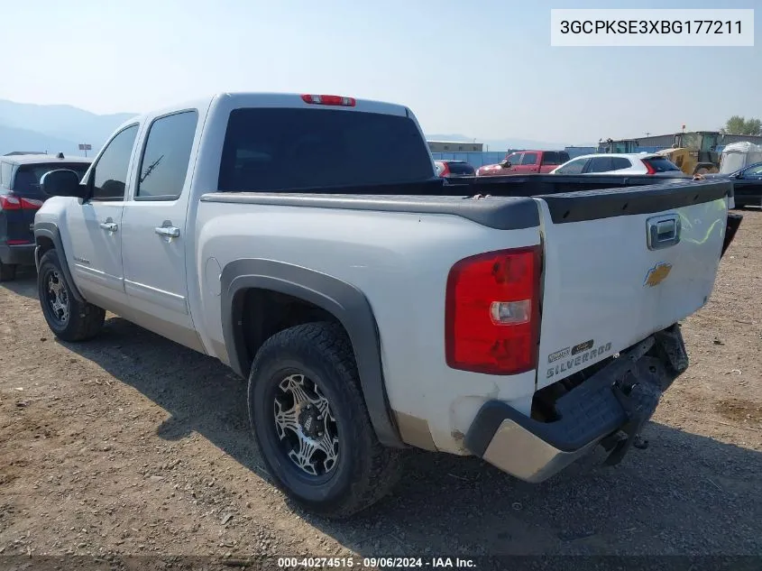 2011 Chevrolet Silverado 1500 Lt VIN: 3GCPKSE3XBG177211 Lot: 40274515