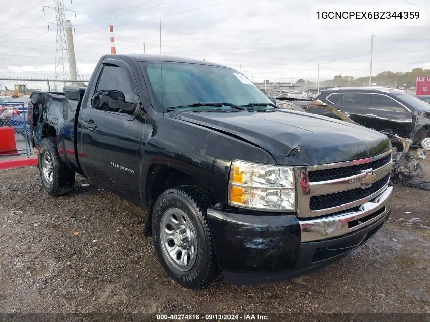 2011 Chevrolet Silverado 1500 Work Truck VIN: 1GCNCPEX6BZ344359 Lot: 40274816