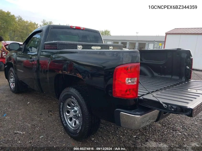 2011 Chevrolet Silverado 1500 Work Truck VIN: 1GCNCPEX6BZ344359 Lot: 40274816