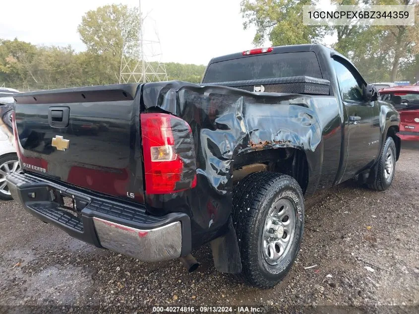 2011 Chevrolet Silverado 1500 Work Truck VIN: 1GCNCPEX6BZ344359 Lot: 40274816