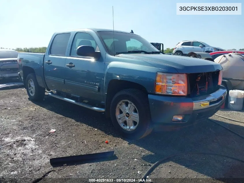 3GCPKSE3XBG203001 2011 Chevrolet Silverado 1500 Lt