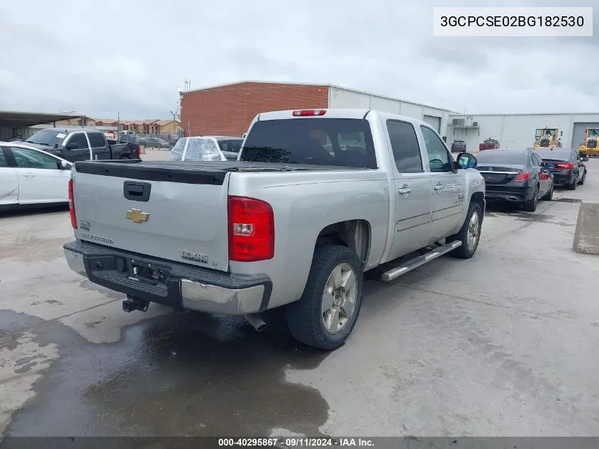 2011 Chevrolet Silverado C1500 Lt VIN: 3GCPCSE02BG182530 Lot: 40295867