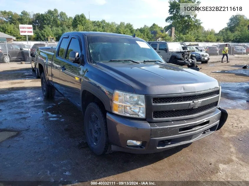 2011 Chevrolet Silverado K1500 Lt VIN: 1GCRKSE32BZ211618 Lot: 40332111