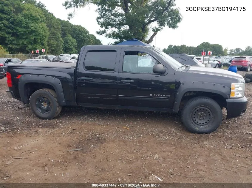 2011 Chevrolet Silverado 1500 Lt VIN: 3GCPKSE37BG194175 Lot: 40337447