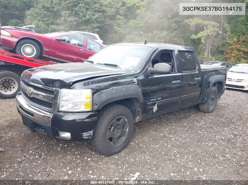 2011 Chevrolet Silverado 1500 Lt VIN: 3GCPKSE37BG194175 Lot: 40337447