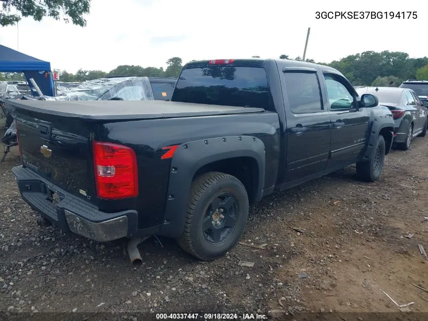 2011 Chevrolet Silverado 1500 Lt VIN: 3GCPKSE37BG194175 Lot: 40337447