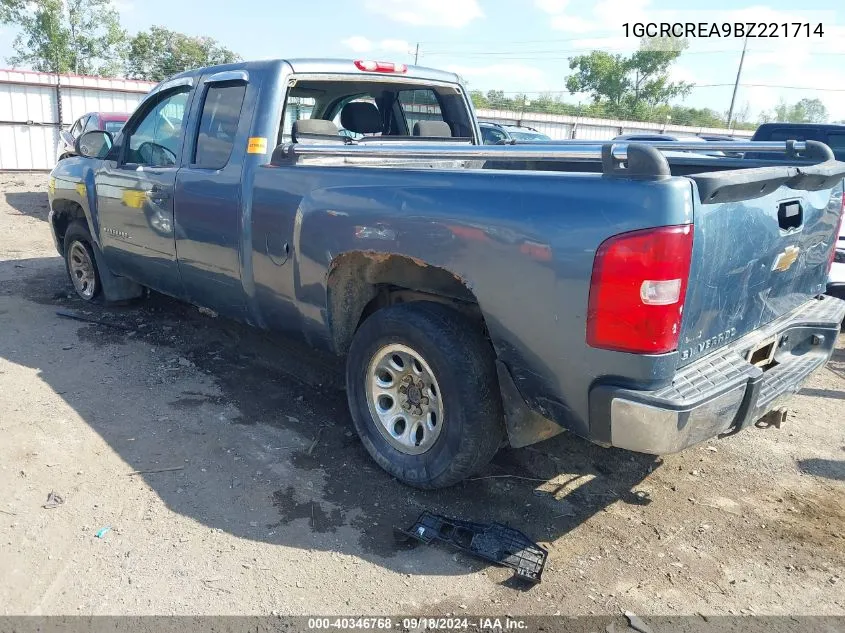 2011 Chevrolet Silverado 1500 Ls VIN: 1GCRCREA9BZ221714 Lot: 40346768