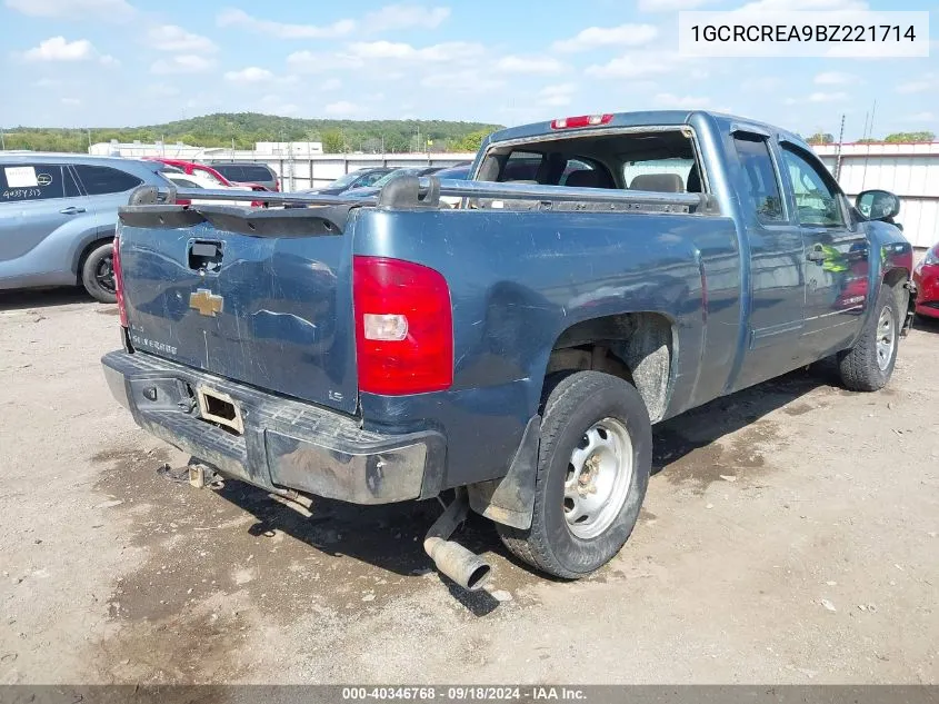 2011 Chevrolet Silverado 1500 Ls VIN: 1GCRCREA9BZ221714 Lot: 40346768